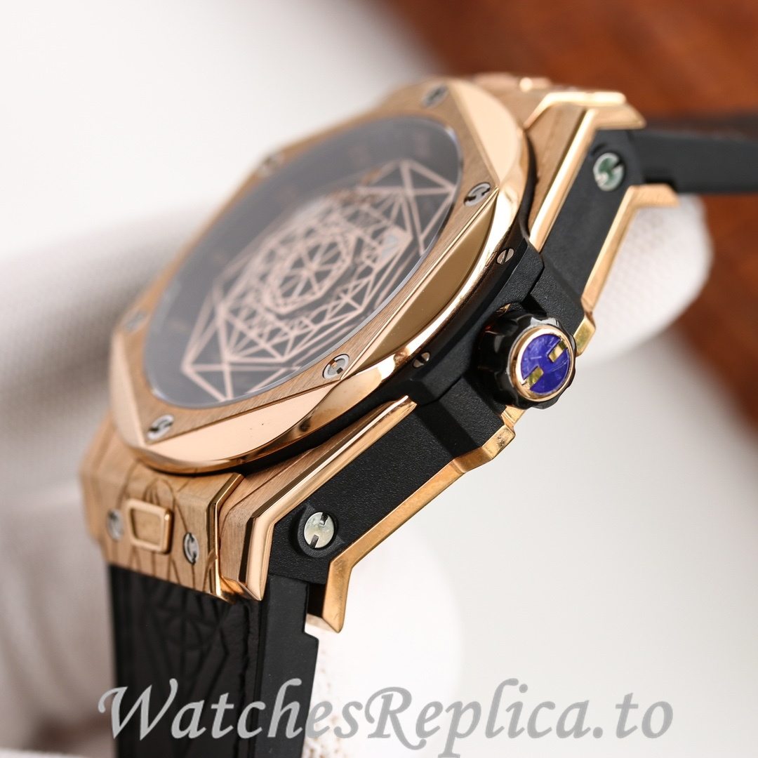 Hublot Replica Big Bang Elemental Material Chronograph v2 Rubber strap 45MM - WatchesReplica.is