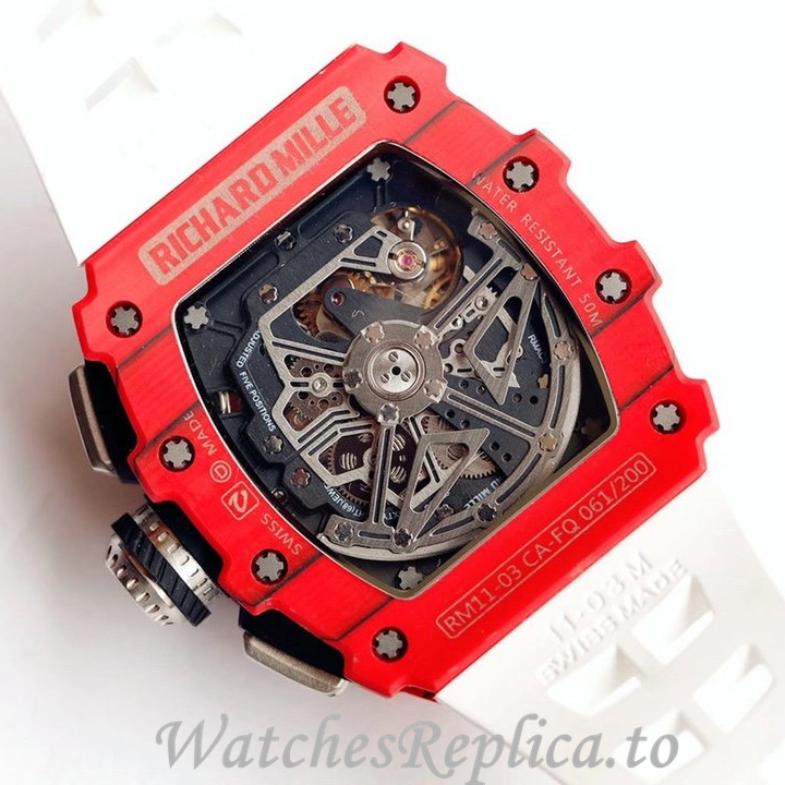 Richard Mille Replica RM011 Rubber strap 50MM - WatchesReplica.is
