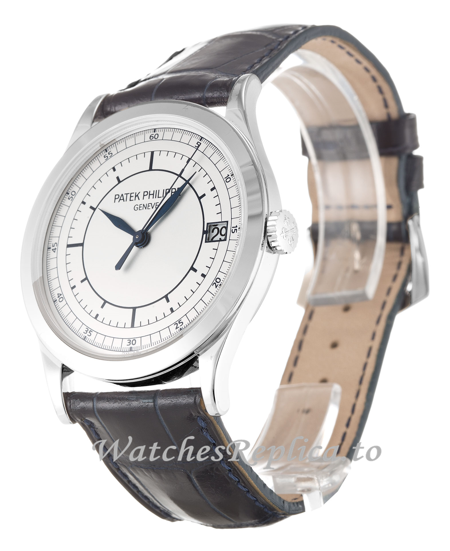 Patek Philippe Calatrava Silver Dial 5296G 38 MM - WatchesReplica.is