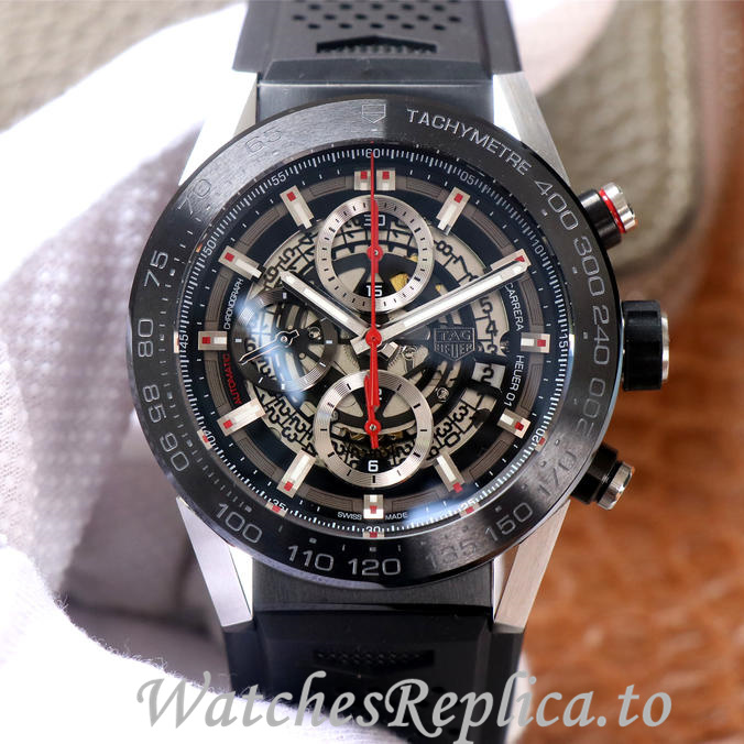 Tag Heuer Replica Carrera Rubber strap 45MM - WatchesReplica.is