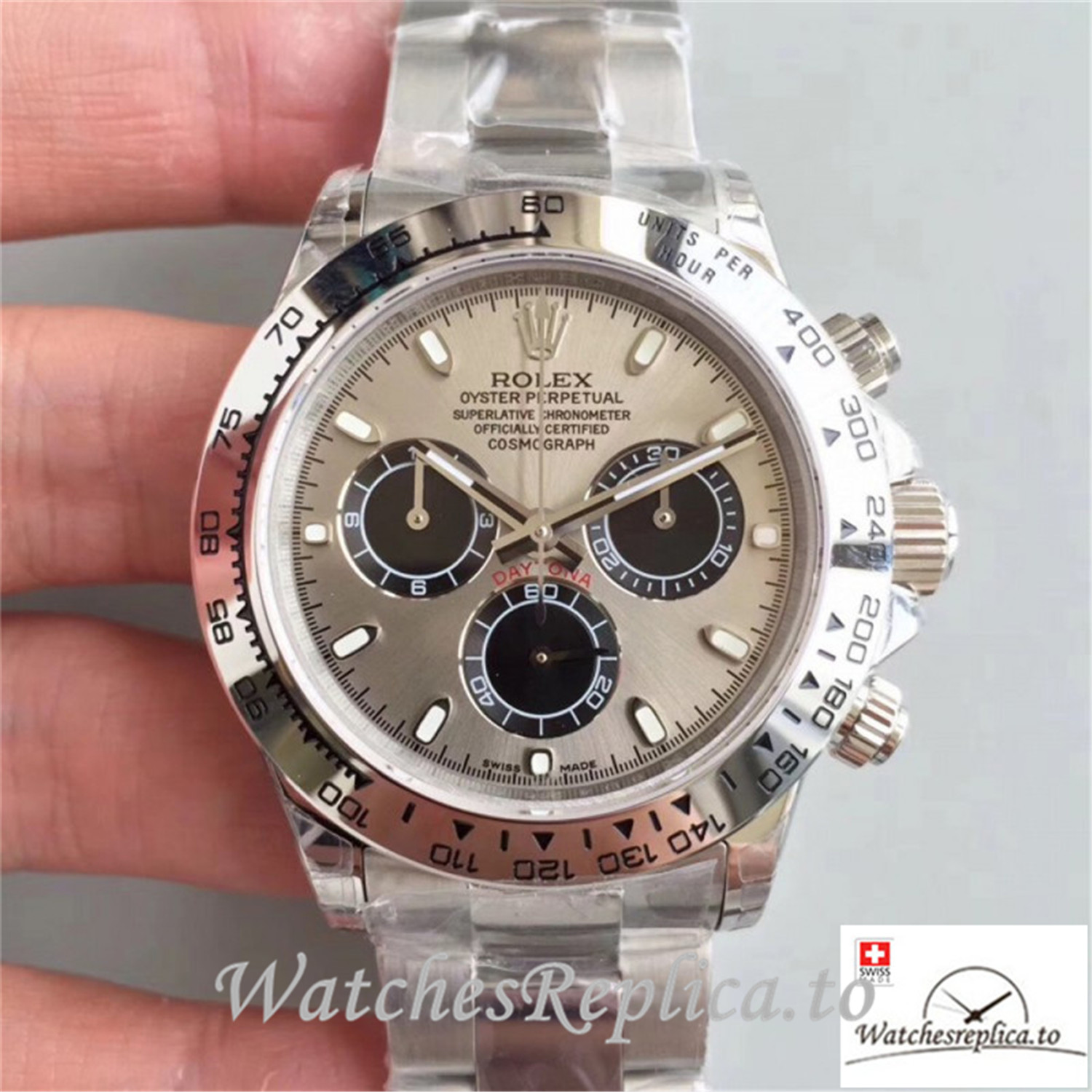 Swiss Rolex Daytona Cosmograph Replica 116509 Stainless Steel Bezel 40MM - WatchesReplica.is