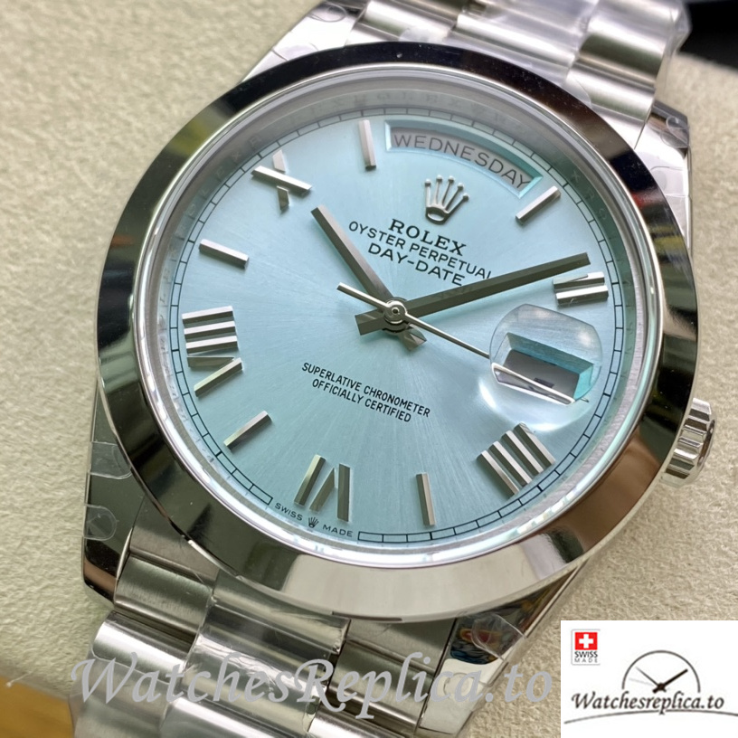 Swiss Rolex Day Date Replica 228239 Stainless steel strap 40MM - WatchesReplica.is