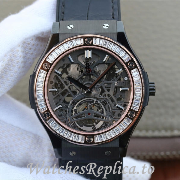 Hublot Replica HUBLOT Leather strap 42MM - WatchesReplica.is