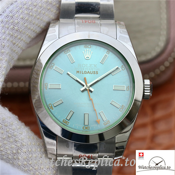 Swiss Rolex Milgauss 116400-GV-72400 Stainless steel strap 40MM - WatchesReplica.is