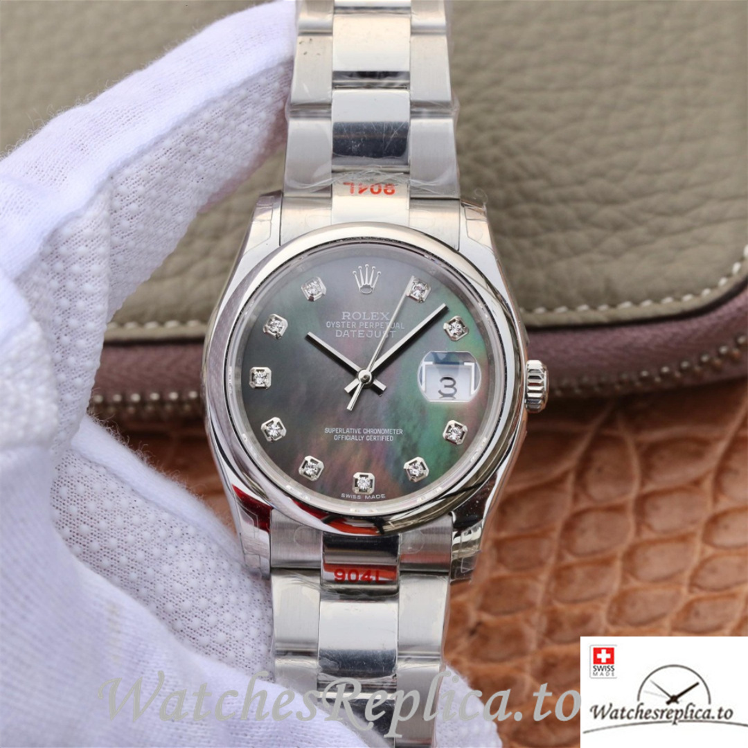 Swiss Rolex Datejust Replica 116200 Stainless steel strap 36MM - WatchesReplica.is