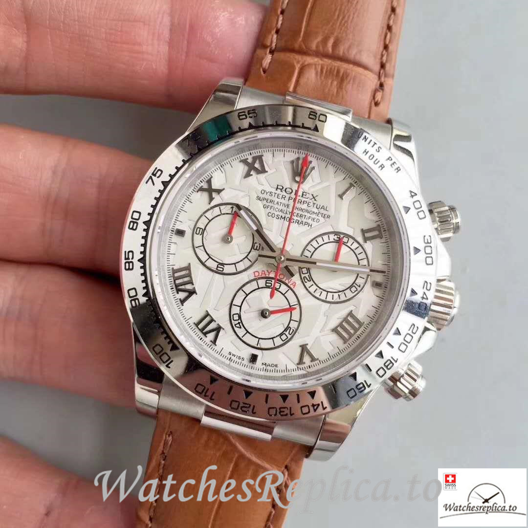 Swiss Rolex Daytona Cosmograph Replica 116520 001 Roman Markers 40MM - WatchesReplica.is