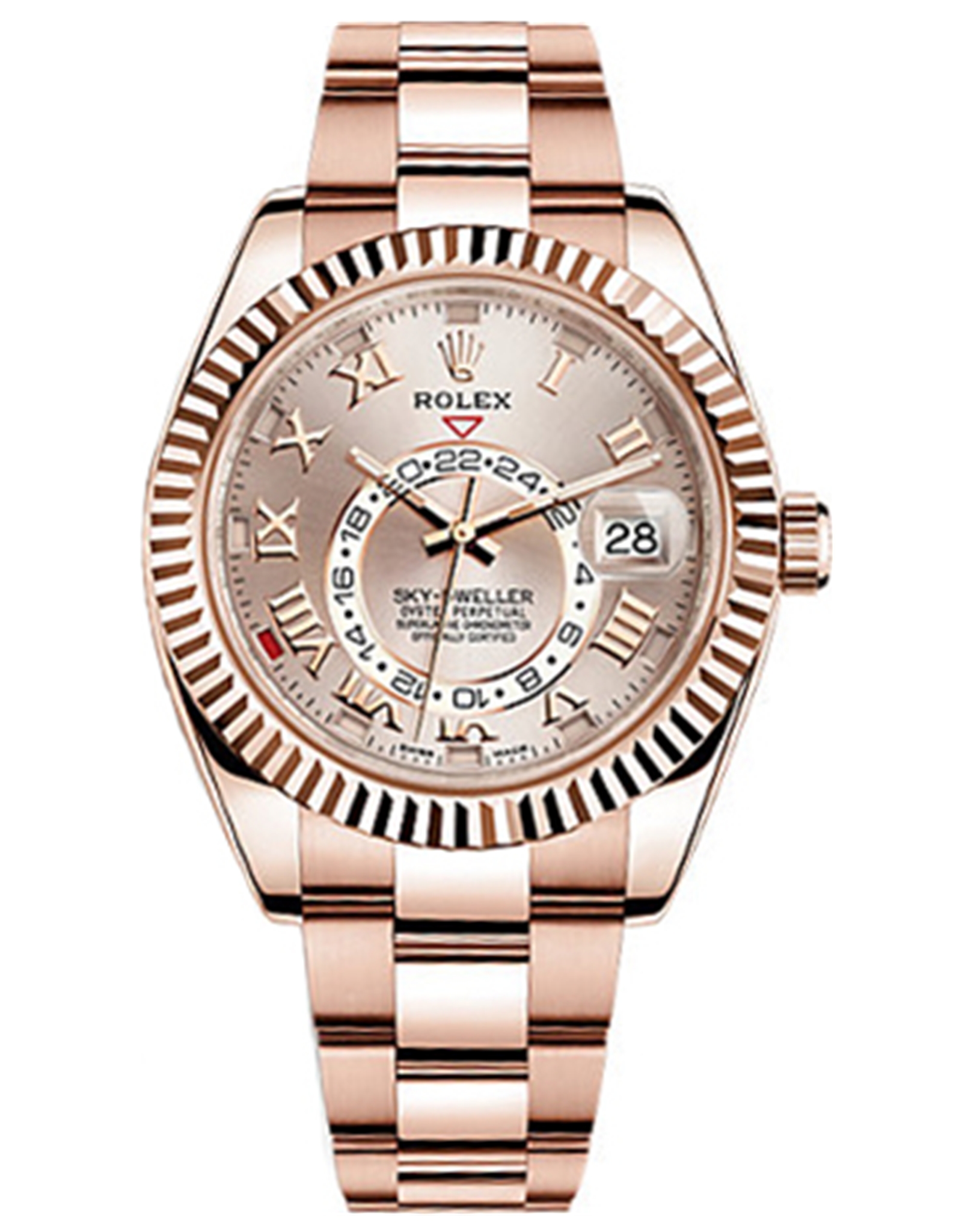 Replica Rolex Sky Dweller Rose Gold Watch 326935 42MM