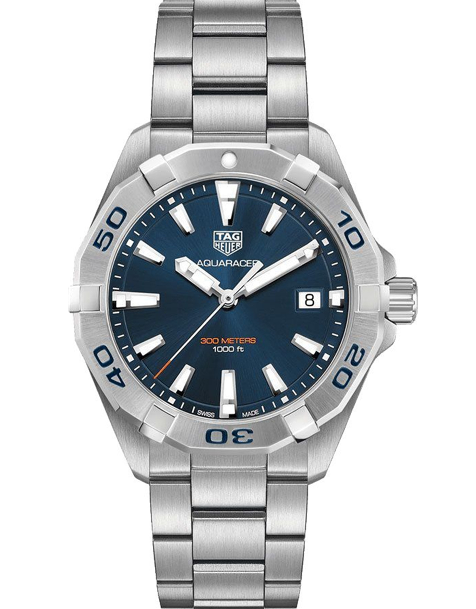 Replica Tag Heuer Aquaracer Brushed Blue Dial Men's Diving Watch Sale