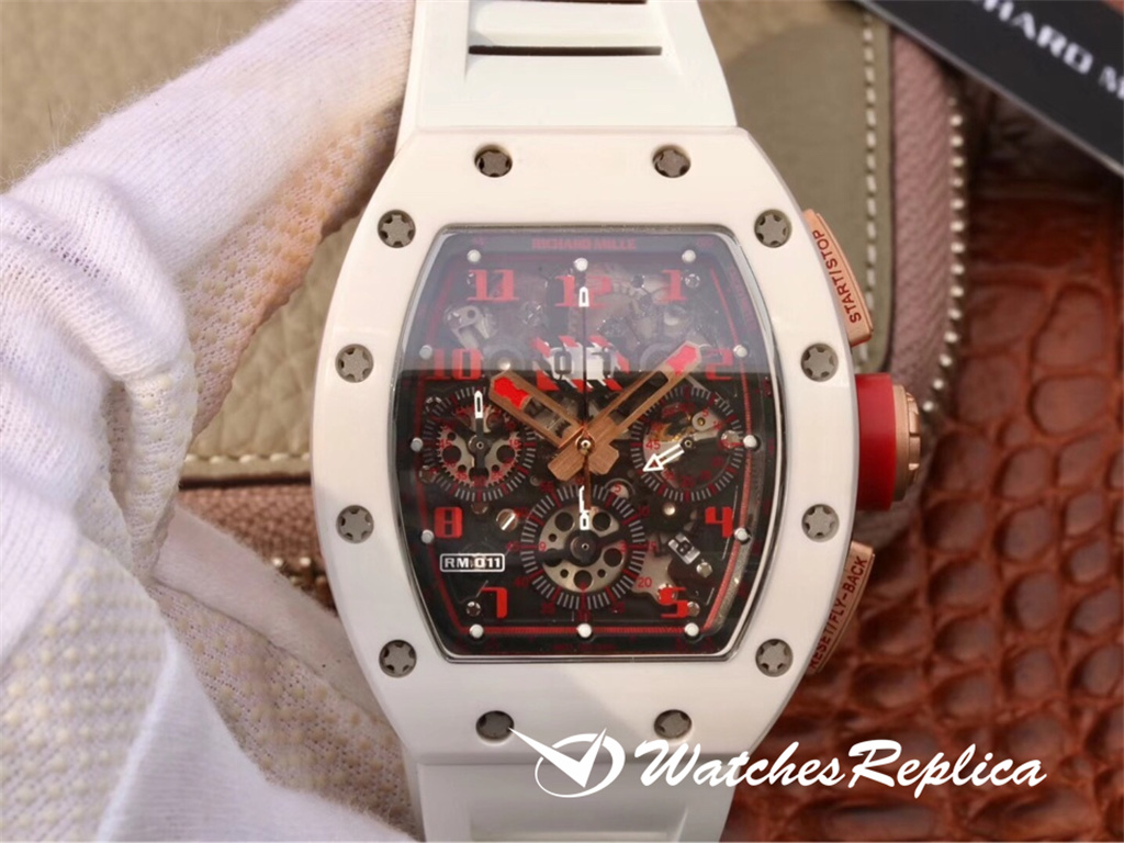 Hot Grade Richard Mille Rm011 White Ceramic Limited Edition Watch ...